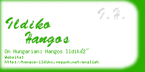 ildiko hangos business card